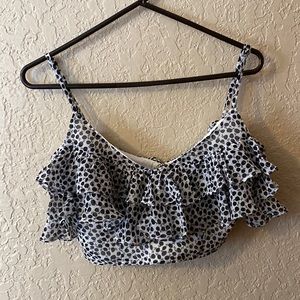 Black and white crop top